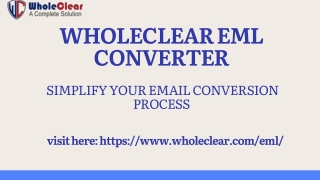 Transfer Emails from EML to Multiple File Formats