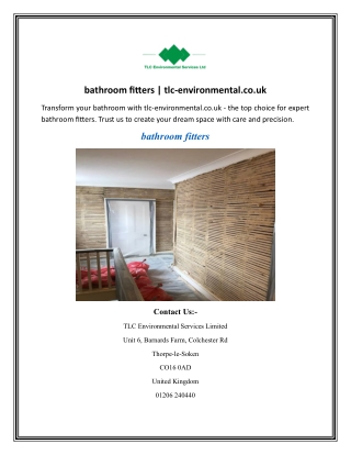 bathroom fitters  tlc-environmental.co.uk