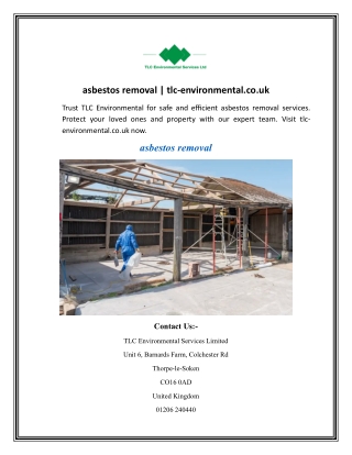 asbestos removal  tlc-environmental.co.uk