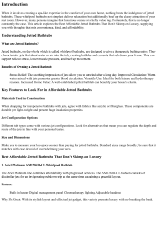 Best Affordable Jetted Bathtubs That Don’t Skimp on Luxury