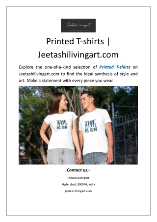 Printed T-shirts | Jeetashilivingart.com