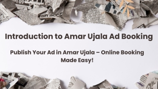 Publish Ad in Amar Ujala – Online Booking