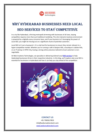 Why Hyderabad Businesses Need Local SEO Services to Stay Competitive
