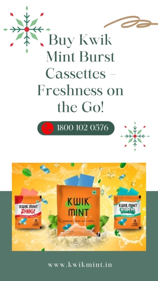 Buy Kwik Mint Burst Cassettes – Freshness on the Go!