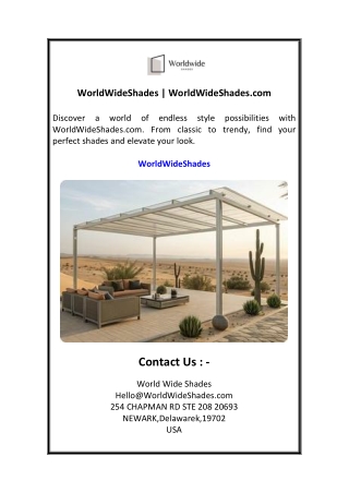 WorldWideShades  WorldWideShades.com