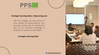 Strategic Sourcing India  Ppsourcing.com