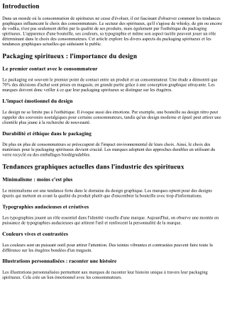 Spiritueux et tendances graphiques : ce qui attire aujourd'hui les consommateurs