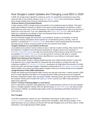 How Google’s Latest Updates Are Changing Local SEO in 2025