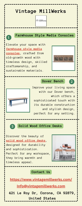 Farmhouse Style Media Consoles