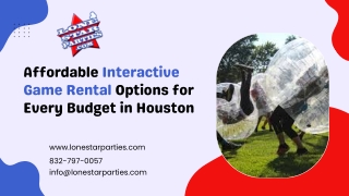 Affordable Interactive Game Rental Options for Every Budget in Houston
