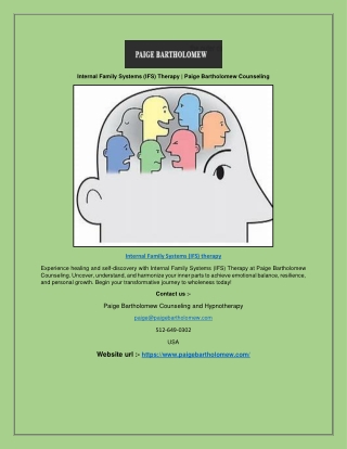 Internal Family Systems (IFS) Therapy | Paige Bartholomew Counseling