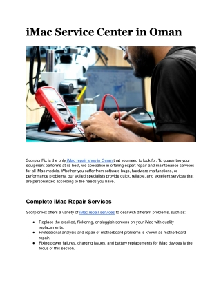 iMac Service Center in Oman