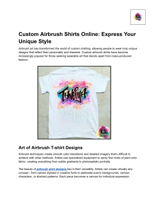 Custom Airbrush Shirts Online_ Express Your Unique Style