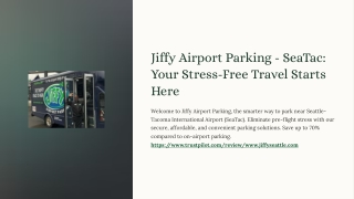 Jiffy Airport Parking - Sea Tac: Your Stress-Free Parking Solution