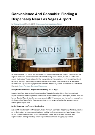 Dispensary Near Las Vegas Airport