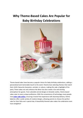 Why Theme-Based Cakes Are Popular for Baby Birthday Celebrations (1)
