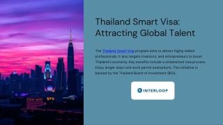 Thailand Smart Visa: Attracting Global Talent