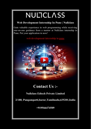 Web Development Internship In Pune | Nullclass