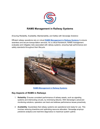 RAMS Management in Railway Systems
