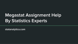 Megastat Assignment Help By Statistics Experts