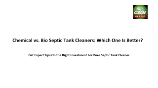 Chemical vs. Bio Septic Tank Cleaners_ Which One Is Better_