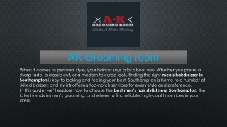 Discover the Best Men’s Hairdressers in Southampton: Style, Precision & Grooming