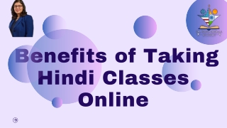 Benefits of Taking Hindi Classes Online