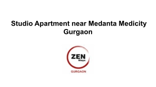 Studio Apartment near Medanta Medicity Gurgaon