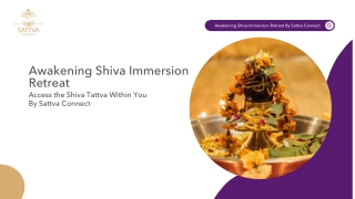 Awakening Shiva Immersion Retreat - Online Yoga Course - Sattva Connect