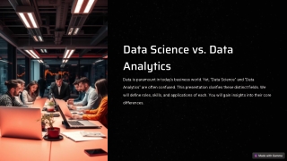 Data Science vs. Data Analytics