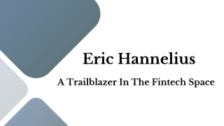 Eric Hannelius - A Trailblazer In The Fintech Space