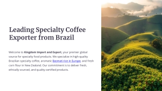 Leading Specialty Coffee Exporter from Brazil – Premium Quality Beans