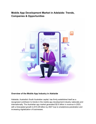Mobile App Development Market in Adelaide: Trends, Companies & Opportunities