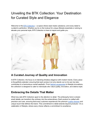 Unveiling BTK Collection_ Your Destination for Curated Style and Elegance