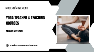 Yoga Teacher & Teaching Courses | Modern Movement
