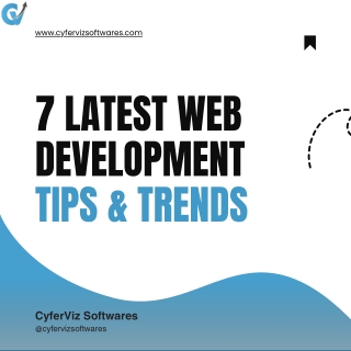 7 Latest Web Development Tips & Trends