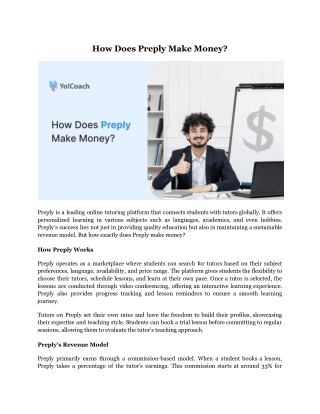 How Does Preply Make Money