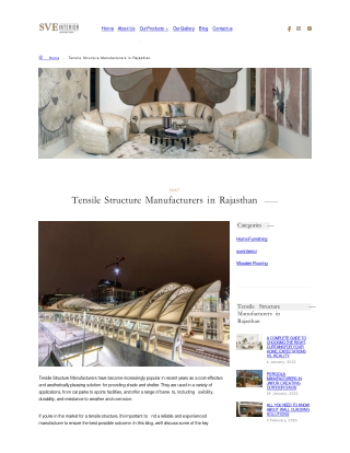 Tensile Structure Manufacturers in Rajasthan