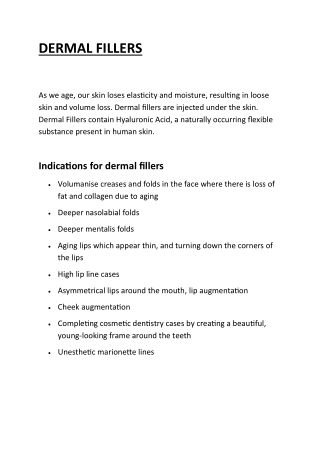 DERMAL FILLERS