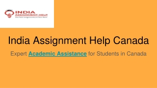India Assignment Help Canada