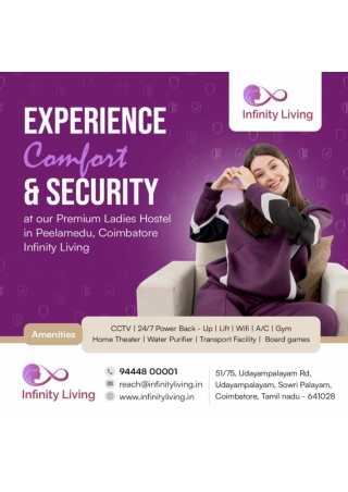 Infinity Living - Premium AC Womens PG in Peelamedu