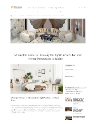 Designer Curtains for Living Room in Jaipur - Sve Interior