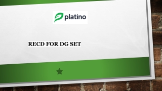 RECD for DG Set
