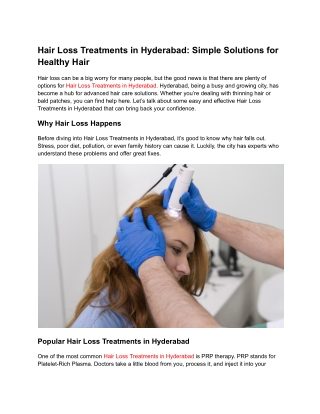Hair Loss Treatments in Hyderabad_ Simple Solutions for Healthy Hair