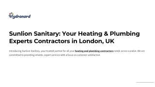 Sunlion Sanitary Your Heating & Plumbing Experts Contractors in London, UK