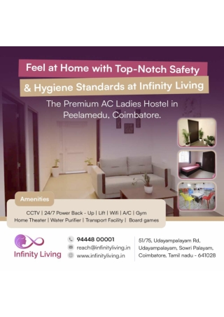 Infinity Living - premium ac accomodation for ladies at peelamedu coimbatore