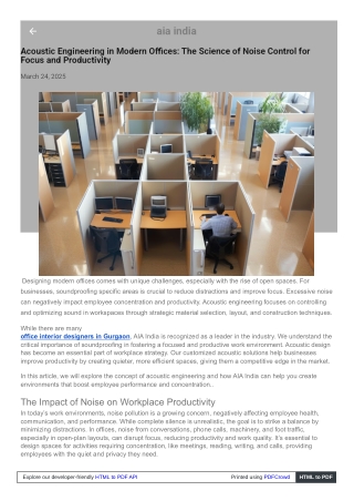 How to Choose the Right Office Interior Designer in Gurgaon