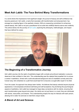 Meet Ash Labib The Face Behind Many Transformations