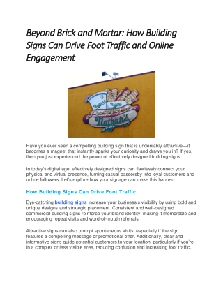 Beyond Brick and Mortar How Building Signs Can Drive Foot Traffic and Online Engagement