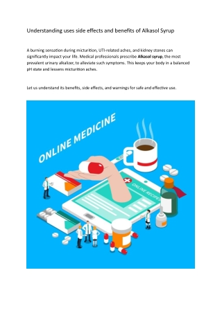 Understanding uses side effects and benefits of Alkasol Syrup